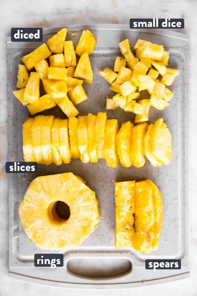 Slice the Pineapple into Rounds or Chunks